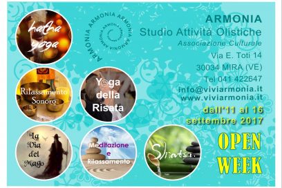 PRONTI…..VIA ! Open Week in Armonia