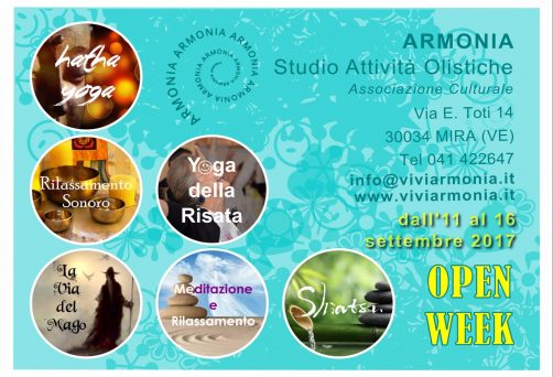 PRONTI…..VIA ! Open Week in Armonia