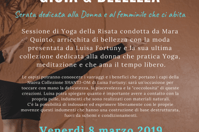 8 marzo 2019 – GIOIA & BELLEZZA – Serata dedicata alla Donna ed al femminile che ci abita