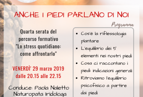 29 marzo 2019 ore 20:15 – Anche i piedi parlano di noi