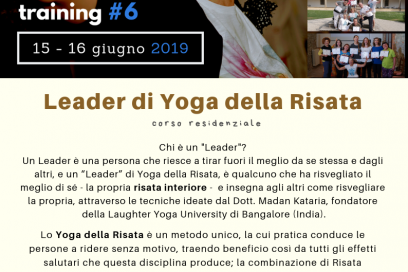 Certificazione Leader Yoga della Risata il 15 e 16 giugno 2019