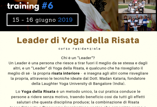 Certificazione Leader Yoga della Risata il 15 e 16 giugno 2019