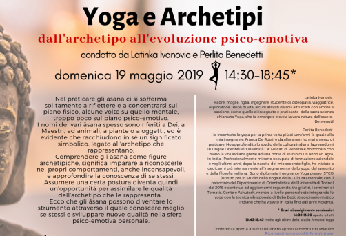 19 maggio 2019 ore 14:30 Yoga e Archetipi dall’archetipo all’evoluzione psico-emotiva