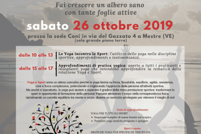 26 ottobre 2019 – YOGA e SPORT