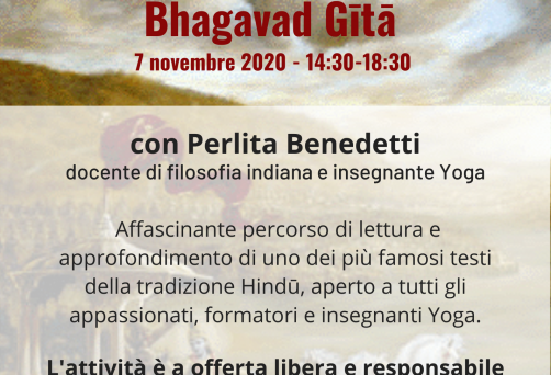 7 novembre 2020 – La Bhagavad Gita – Seminario ONLINE